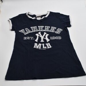 Campus Lifestyle New York Yankees Ringer T-Shirt Womens M Navy MLB 1903